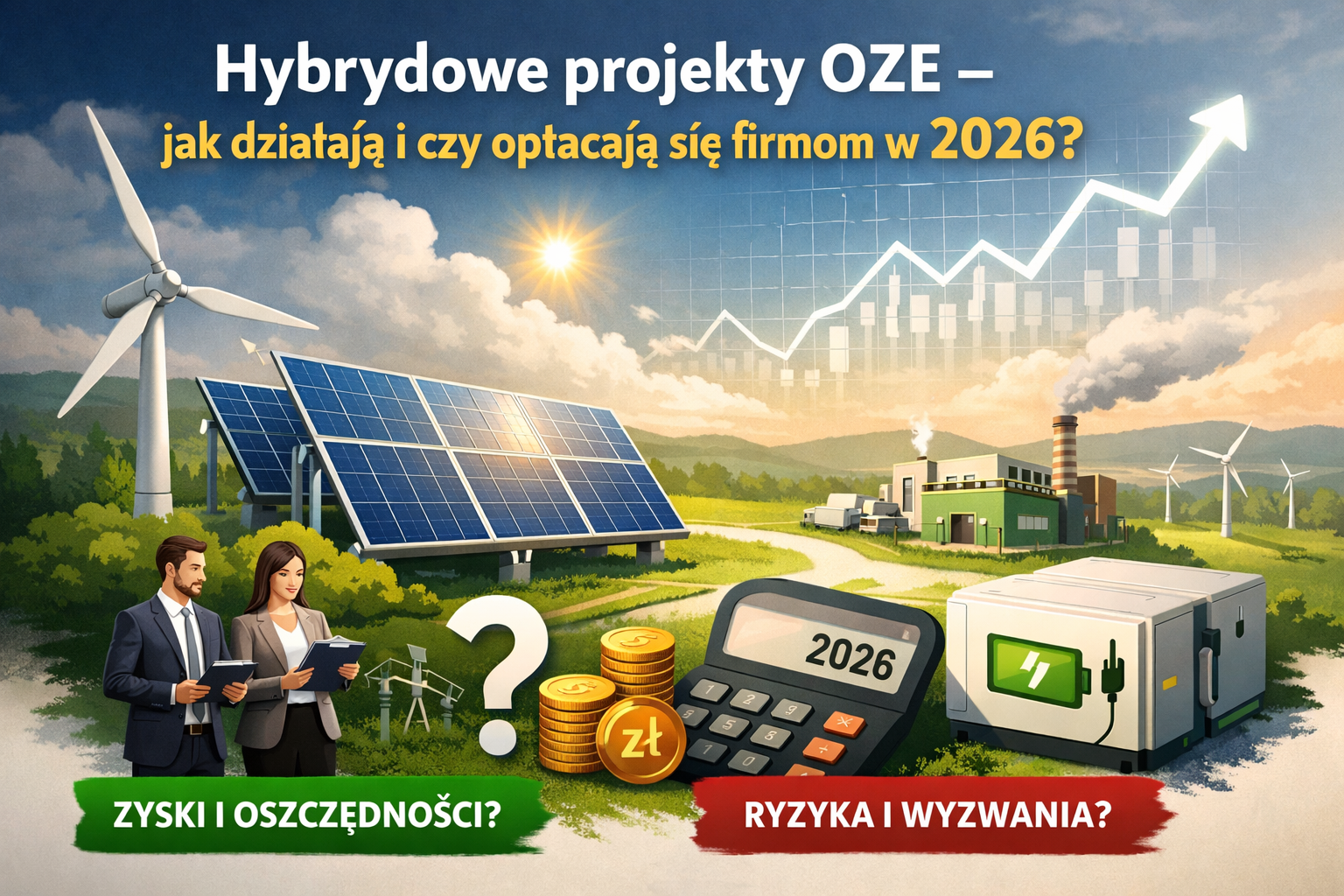 Hybrydowe projekty OZE – jak działają i czy opłacają się firmom w 2026?