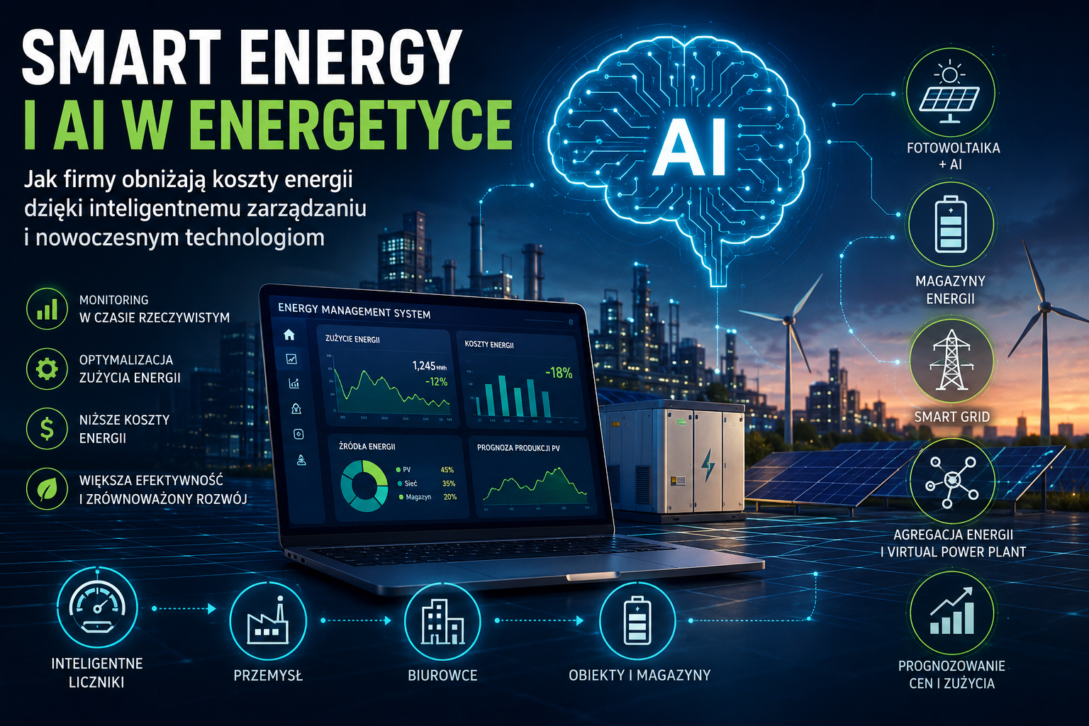 Smart Energy, AI w energetyce i EMS – jak firmy obniżają koszty energii w 2026 roku